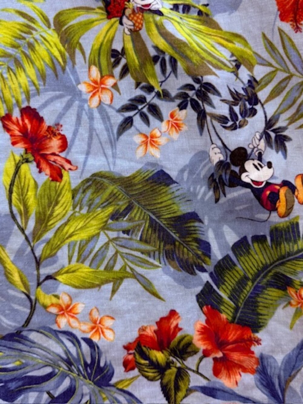 Tommy Bahama Disney Shirt Women's M Multicolor Mickey Hawaiian Floral Tropical - Picture 9 of 10